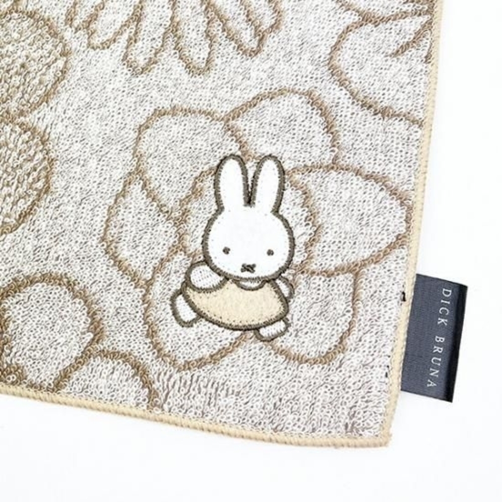 Miffy Beige Floral Wash Cloth - Picture 2 of 7